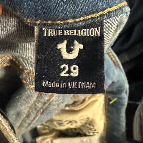 True Religion Women’s Halle Mid Rise Eyelet Jeans Size 29 Super Skinny Stretch - Picture 10 of 14